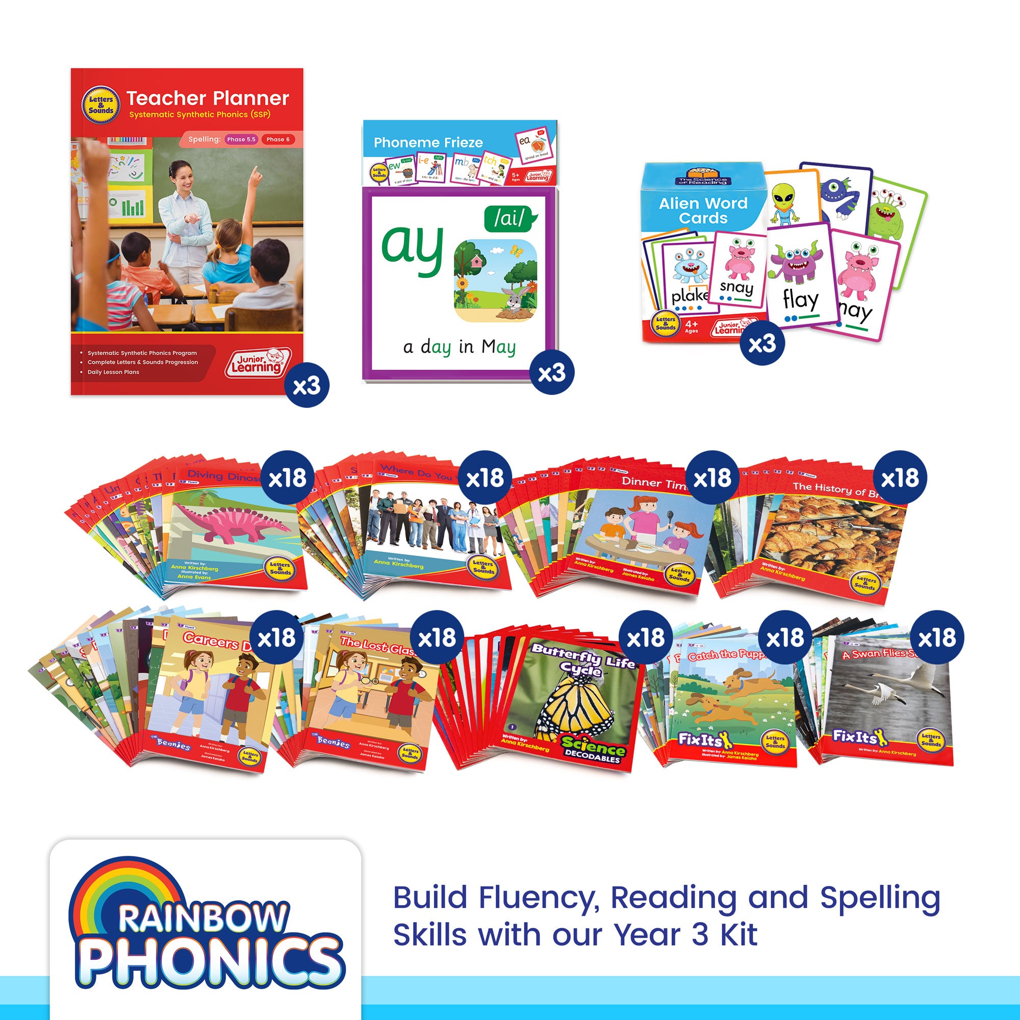 Rainbow Phonics School Kit Year 3