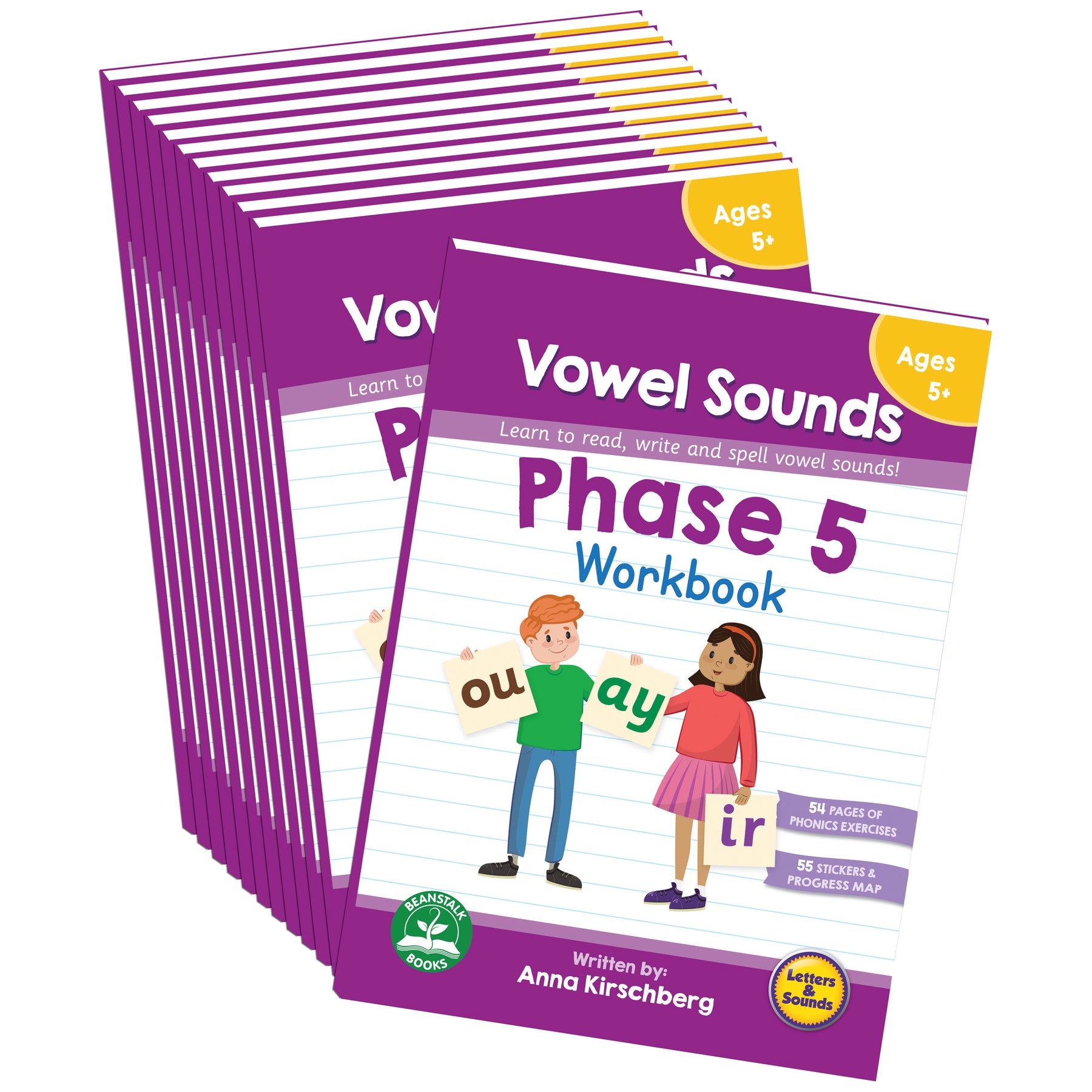 Phase 5 Vowel Sounds Workbook - 12 Pack